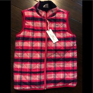 vineyard vines girls plaid vest. Size 10/12